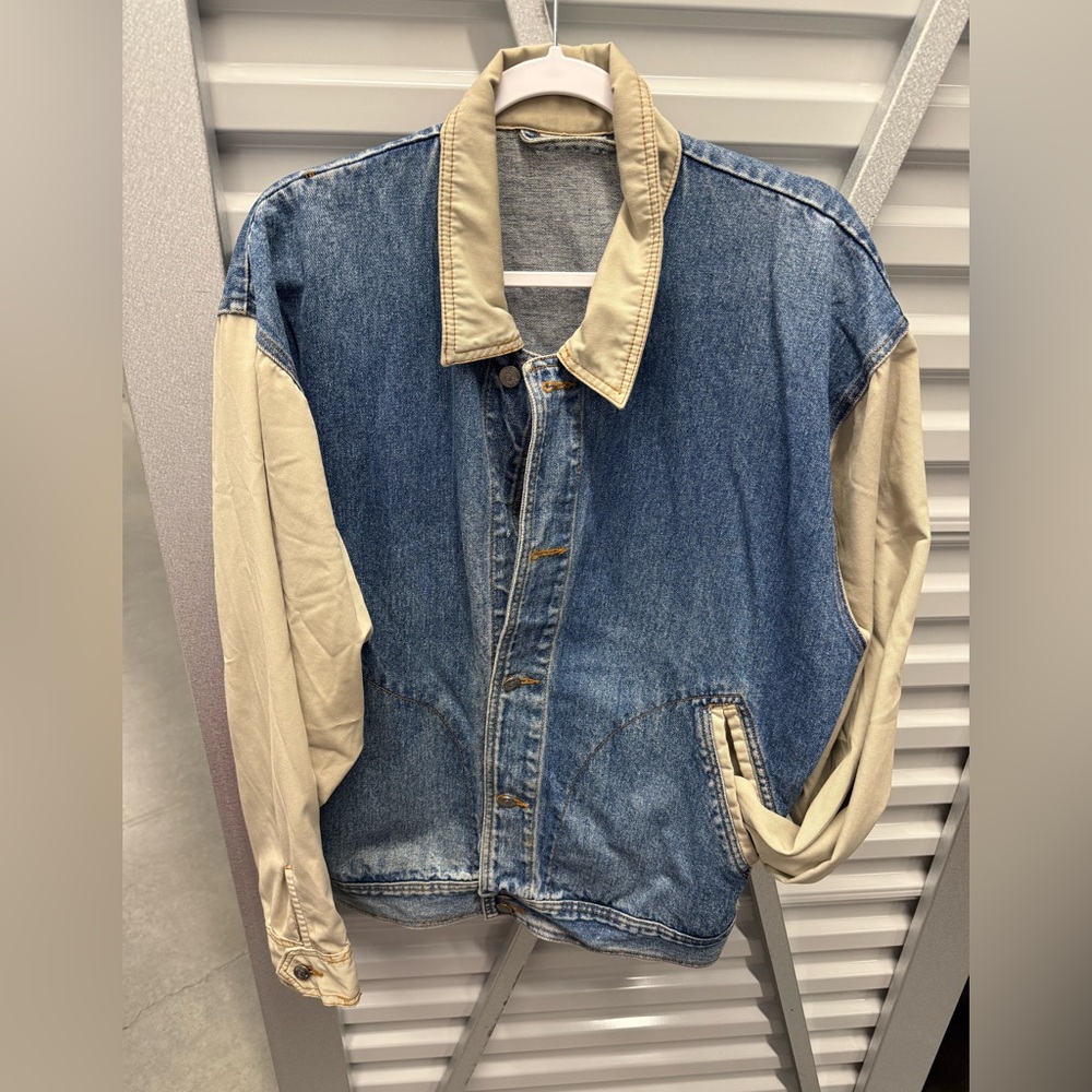 Vintage Guy Loren Trucker Jacket Men’s XXL Blue Denim Shacket
